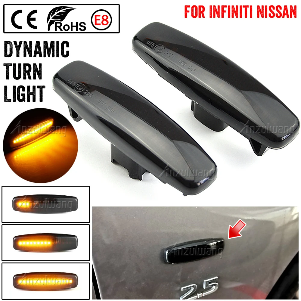 Новые динамические боковые габаритные указатели поворота для Infiniti EX25 EX35 EX37 FX30d FX35 FX37 FX50 G25 G35 G37 JX35 M25 M35 M37
