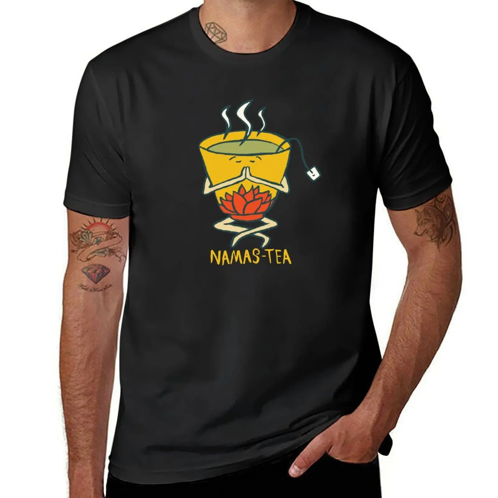 Футболка Namas-tea, тяжелые весы, большие размеры, винтажная одежда для мальчиков, мужская тренировочная рубашка