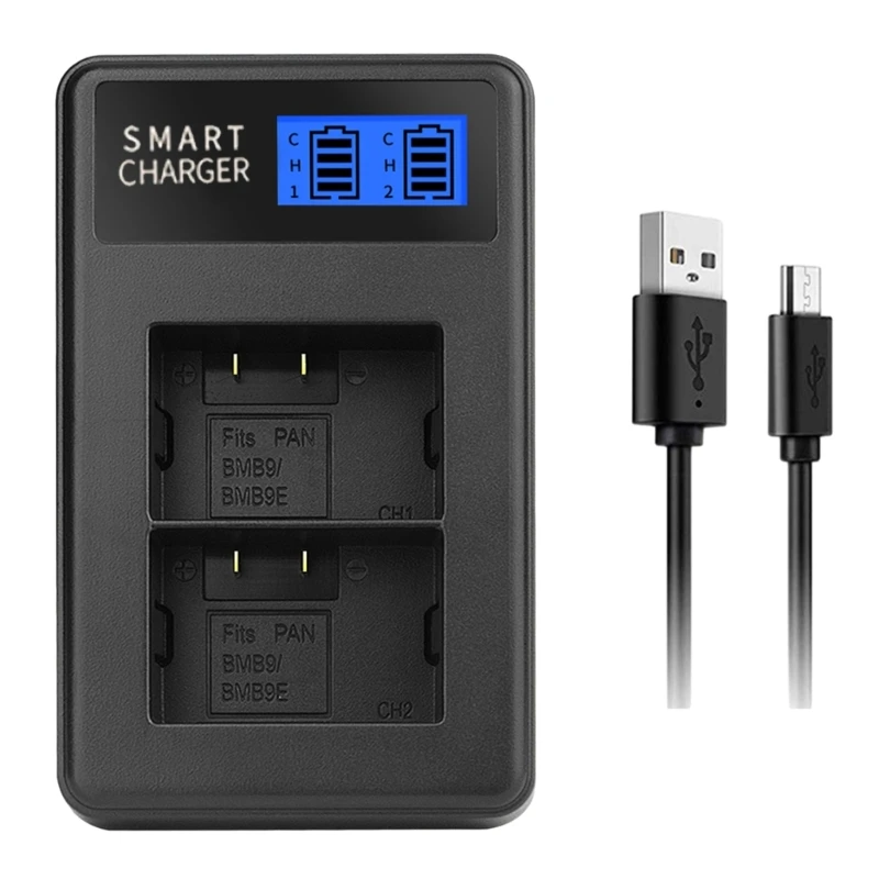 Зарядное устройство Rapid BMB9/BMB9E с ЖК-дисплеем Micro USB, эффективная и универсальная зарядная база для аккумулятора DMC