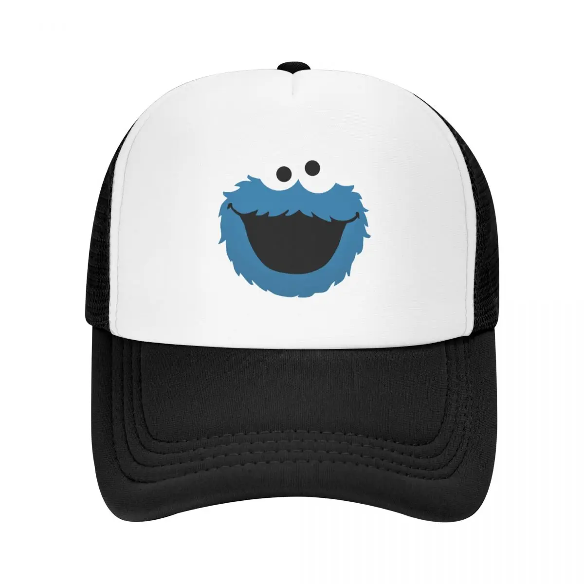 Кепка Cookie Monster, модные повседневные сетчатые бейсболки, регулируемая шляпа, летние бейсболки унисекс в стиле хип-хоп, полихромные