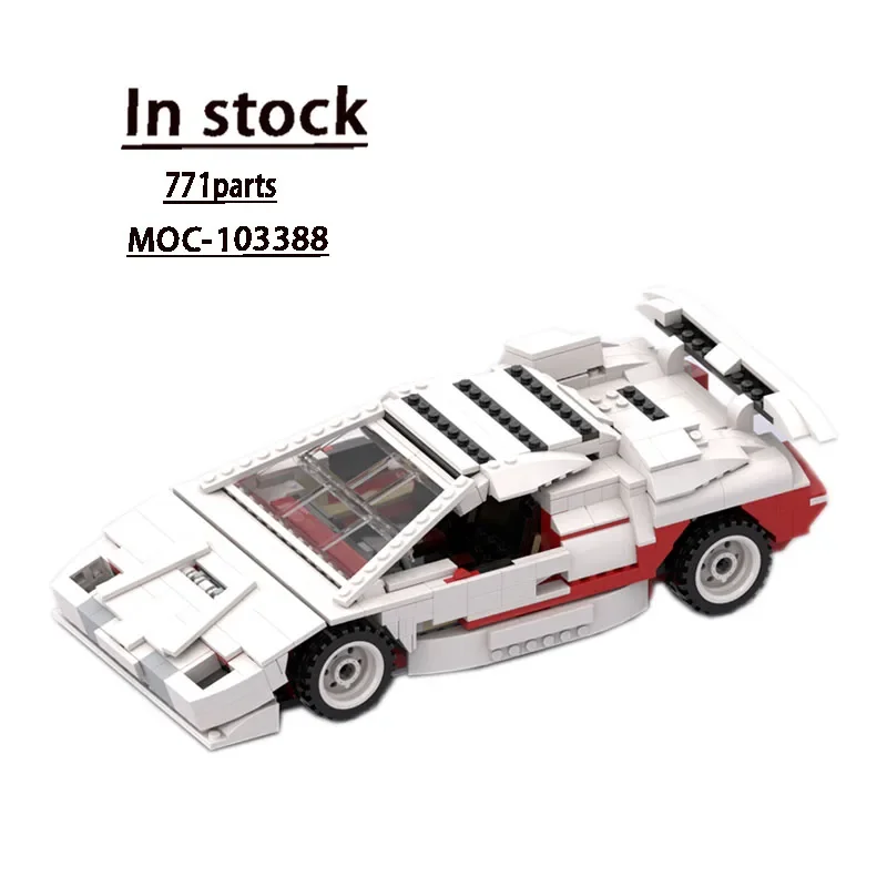 MOC- 103388   Классическая серия фильмов, суперкар, сборка, шитье, строительный блок, модель-771, детали MOC, креативный строительный блок, игрушка