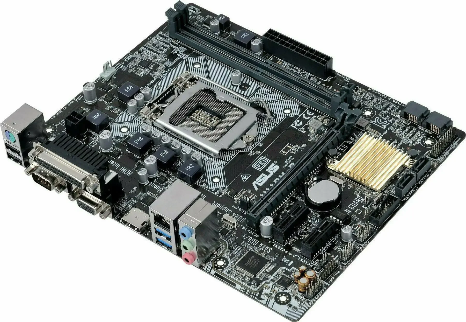 Фото LGA1151 Материнская плата ASUS H110M-D Intel H110 2×DDR4 32 ГБ PCI-E 3.0 SATA III USB3.0 HDMI Micro ATX с поддержкой шестого поколения Core i7/i5/i3 №3