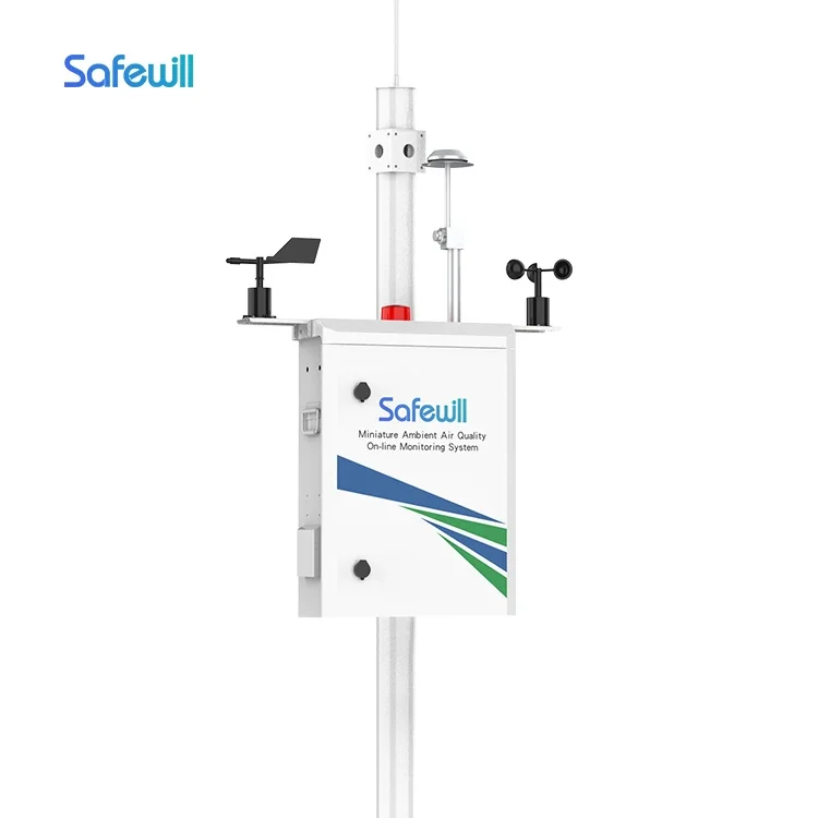 Заводское устройство мониторинга окружающей среды Safewill PM2.5 PM10 ES80A-A6 Автоматический мониторинг окружающей среды 6 в 1, погода