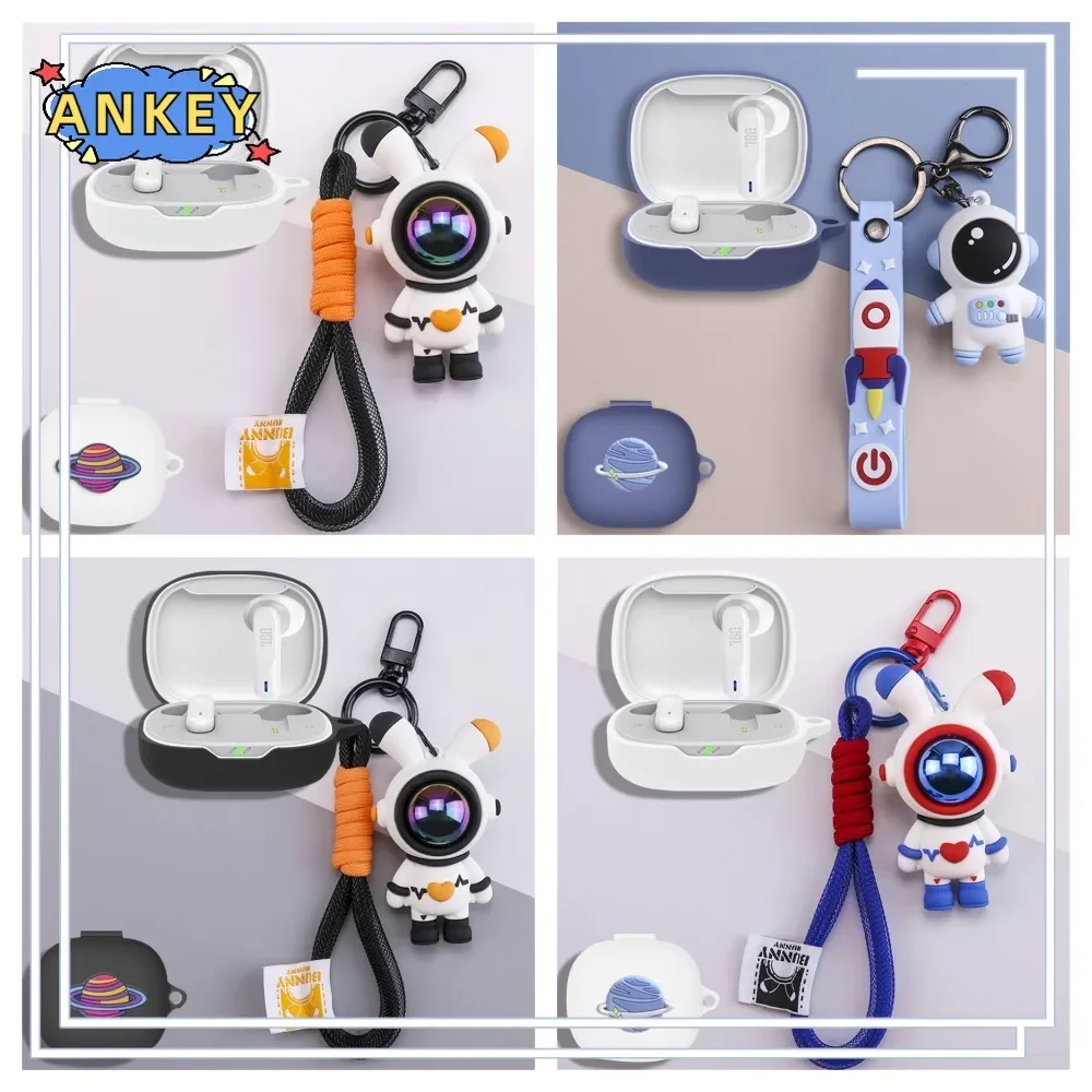 Для JBL Wave 300TWS, Wave Flex, W300 Чехол Vibe Cartoon Planet Astronaut Мягкий силиконовый защитный чехол для наушников с брелоком
