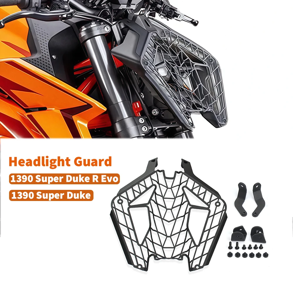 Для 1390 Super Duke R Evo SuperDuke 1390 2024 + решетка для фар, защитный чехол, аксессуары