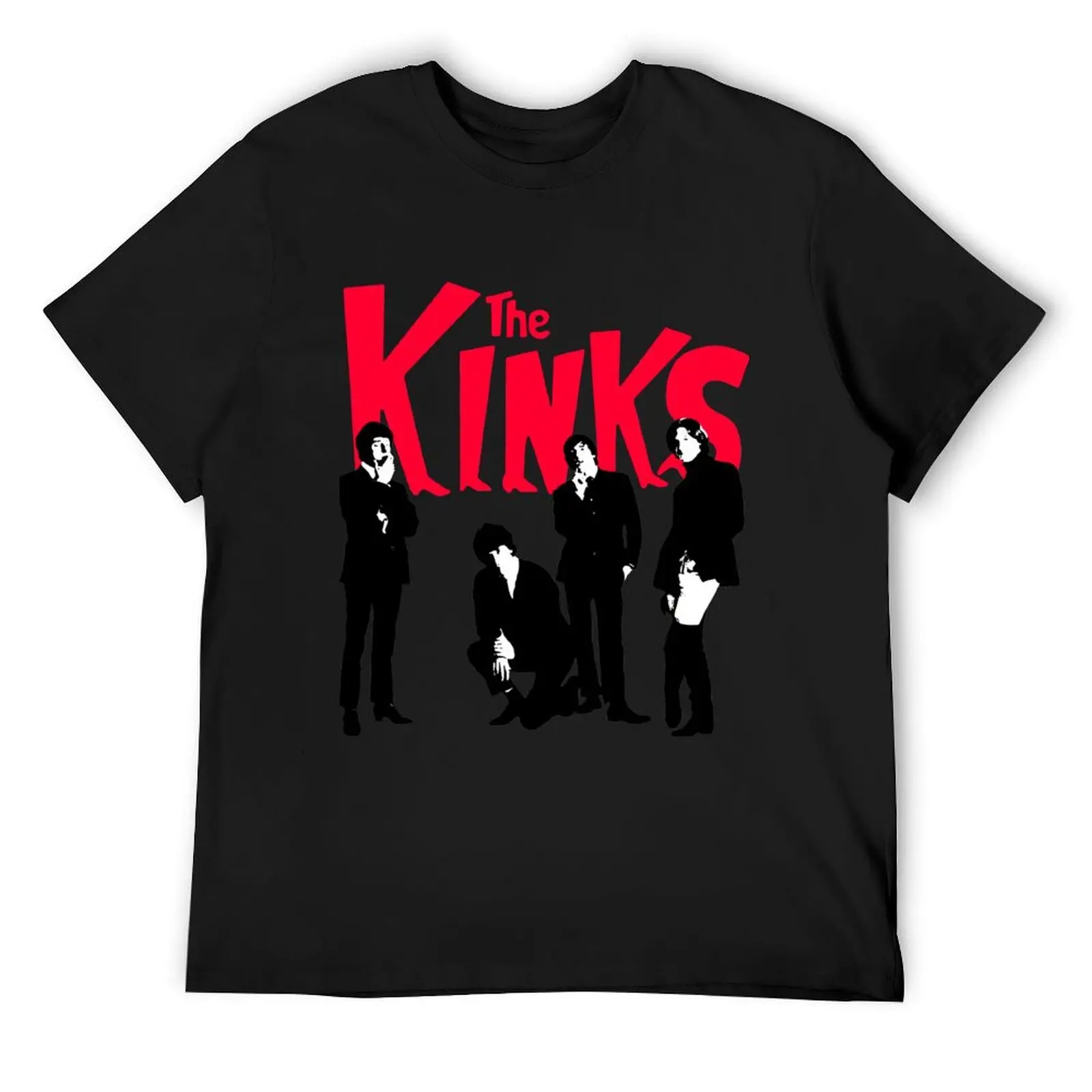 Футболка Rock The Kinks Band Main Members, милые топы, мужские футболки с рисунком