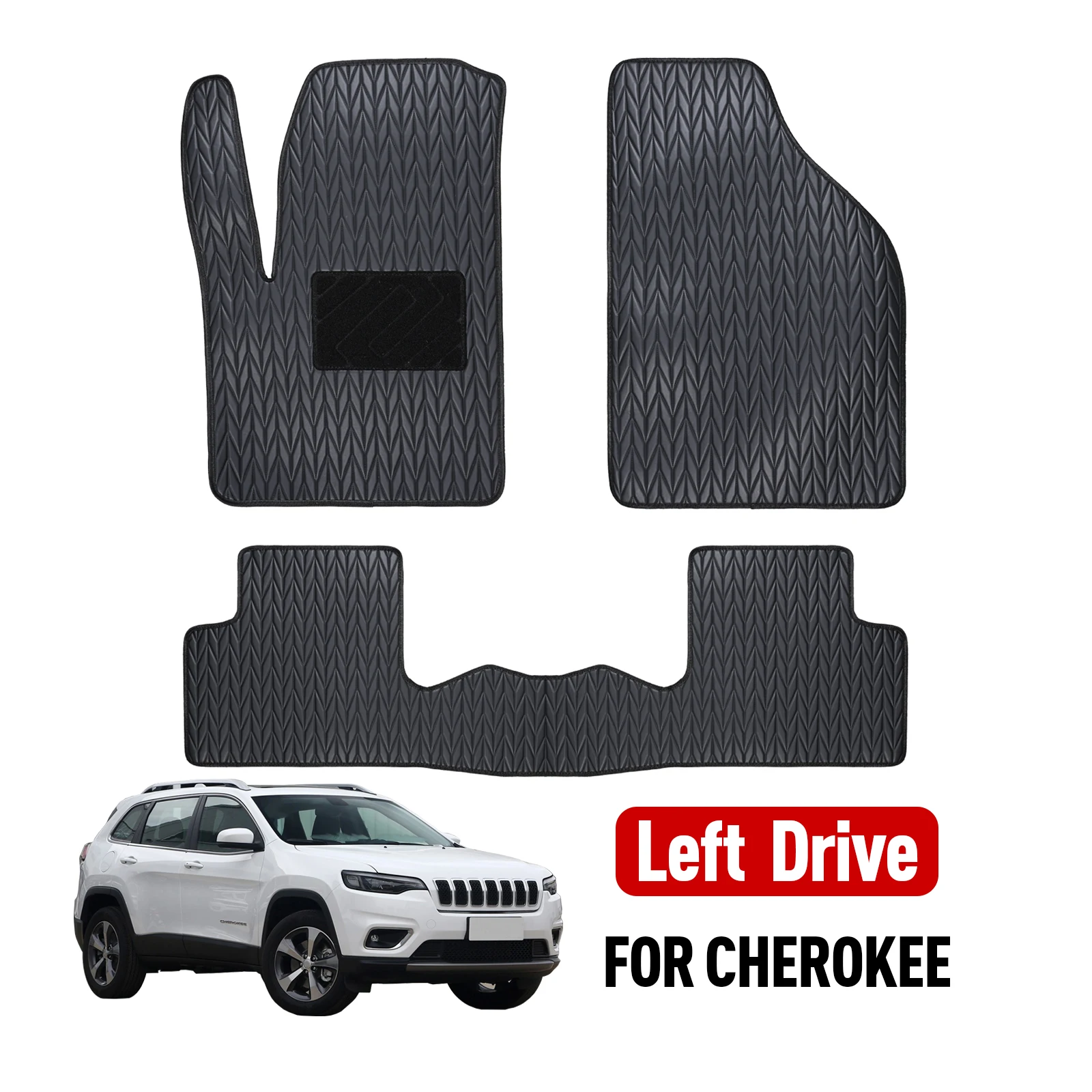 Коврики На Заказ Для Jeep Cherokee 2019-2023, Прочные Автомобильные Защитные Коврики Из Синтетического Волокна