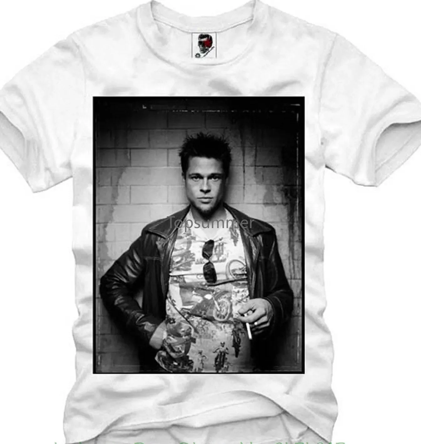 Летняя новая модная футболка с короткими рукавами, футболка Fight Club Brad Pitt Tyler Durden, большие футболки с рисунком для женщин