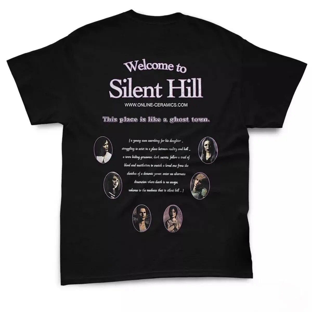 Добро пожаловать в черную футболку Silent Hill Backside TR3110_22