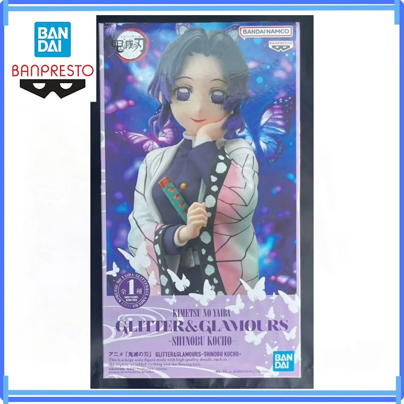 В наличии оригинальная фигурка BANPRESTO GLITTER & GLAMOURS Demon Slayer Shinobu Kocho, аниме-модель, настоящая игрушка в штучной упаковке