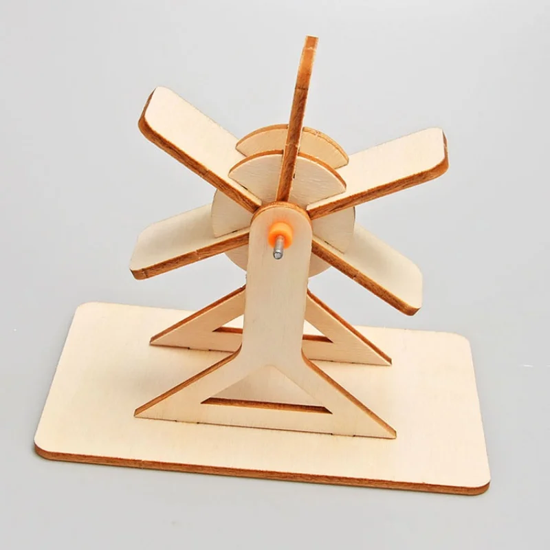 Фото DIY Technology Small Maker Водяное колесо Игрушка Детский научный эксперимент Сборка Головоломка Игрушка Водяное колесо №2