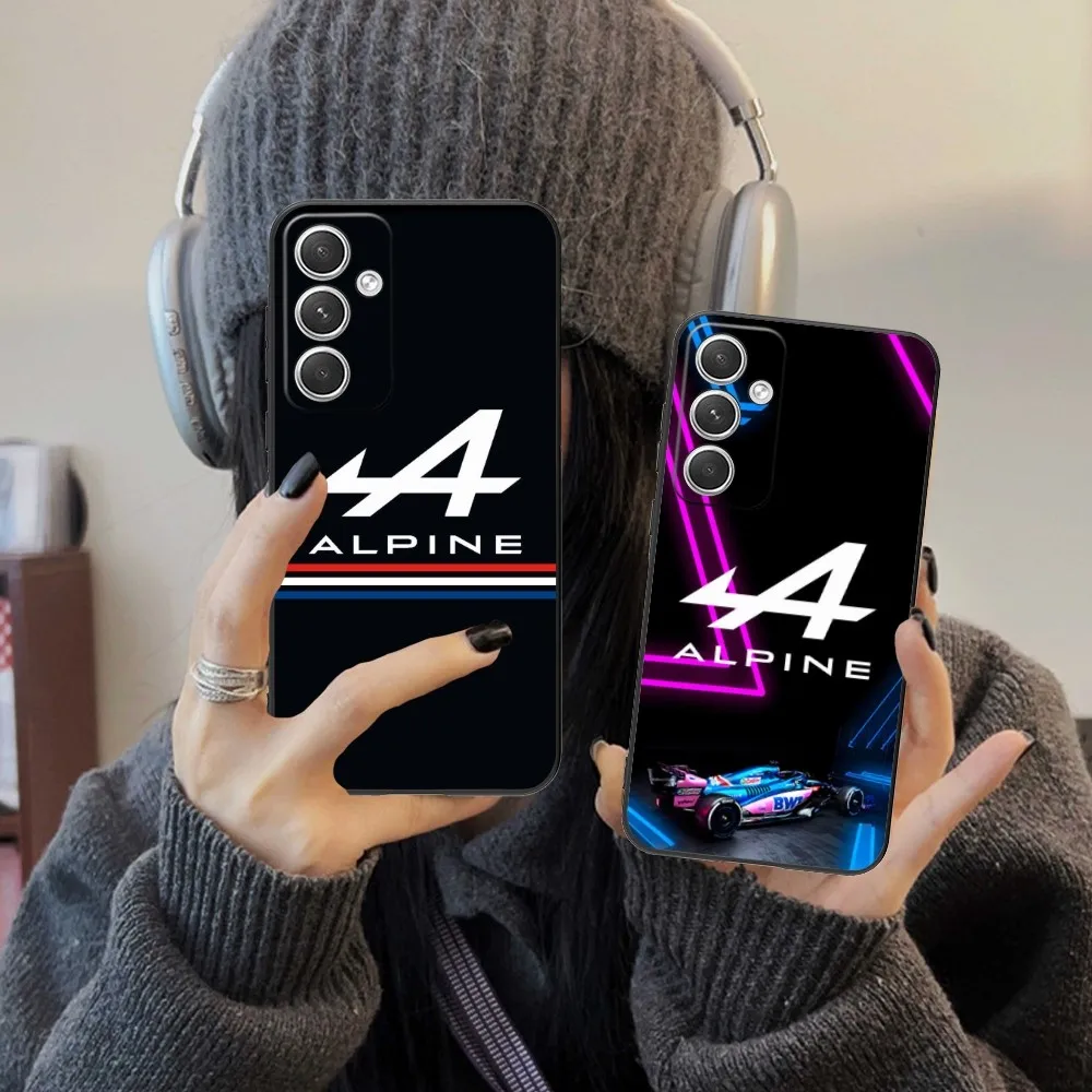 Чехол для мобильного телефона F1 Alpine для Samsung Galaxy S24 S23 S22 S21 S20 S10 S9 Plus FE Ultra Lite, черный мягкий чехол для телефона Funda