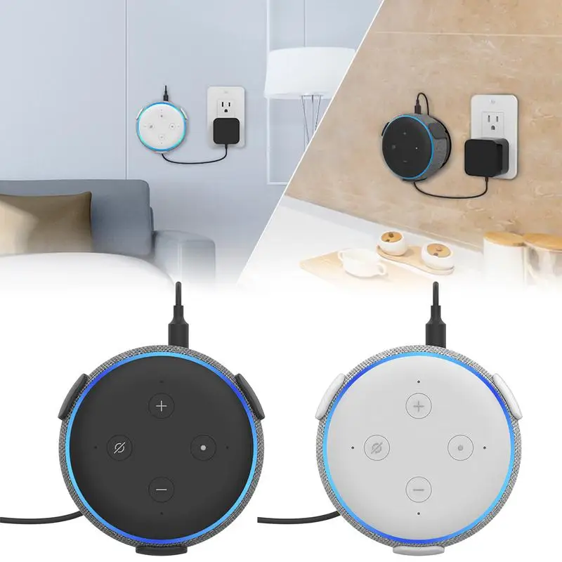 Настенное крепление для динамика, вешалка для Amazon Alexa Echo Dot 3-го поколения, чехол для внутреннего звукового ящика, держатель для Echo Dot 3 с винтами