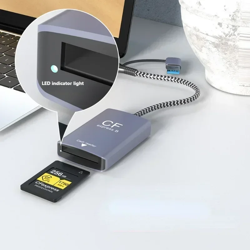 Фото Устройство чтения карт памяти CFexpress Type B и SD USB3.2 10 Гбит/с Тип C Устройство чтения карт памяти Адаптер для чтения для Android/Windows/Mac №4