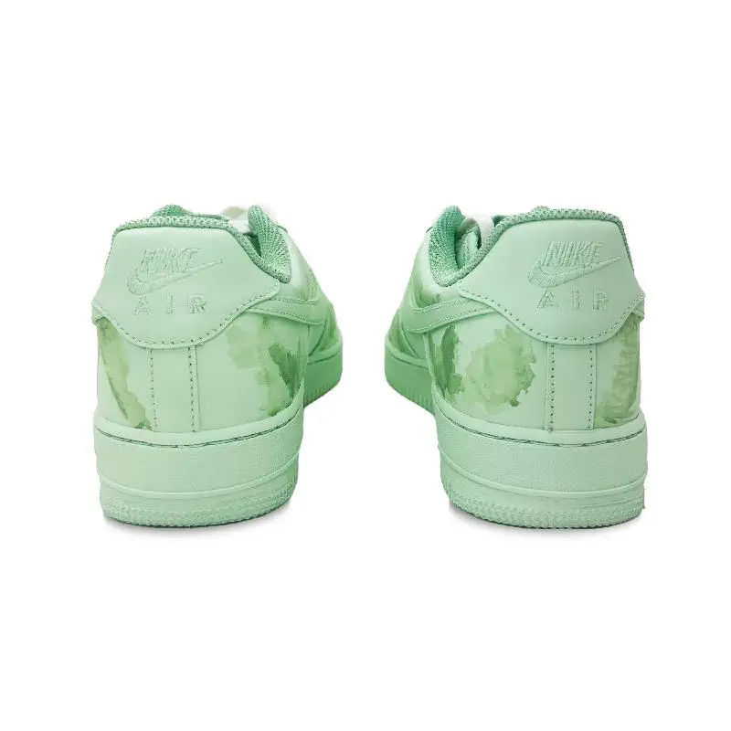 Фото [На заказ Duckweed] Мужские низкие туфли для скейтборда Nike Air Force 1, зеленые №4