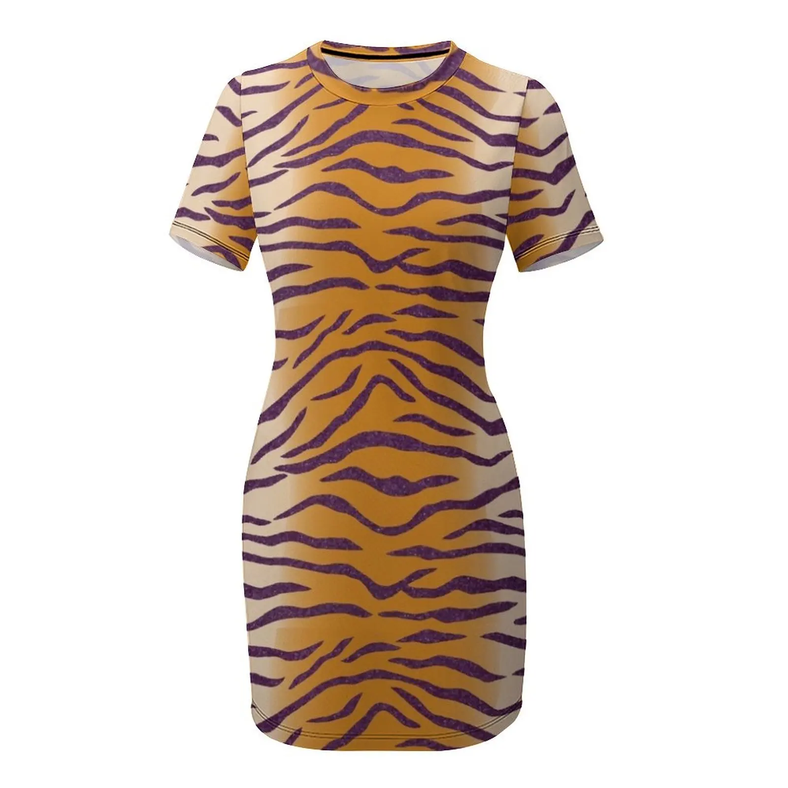 Фото LSU Tiger Stripes 2 платье с короткими рукавами платья для женщин 2023 летнее женское платье 2025 платье №4
