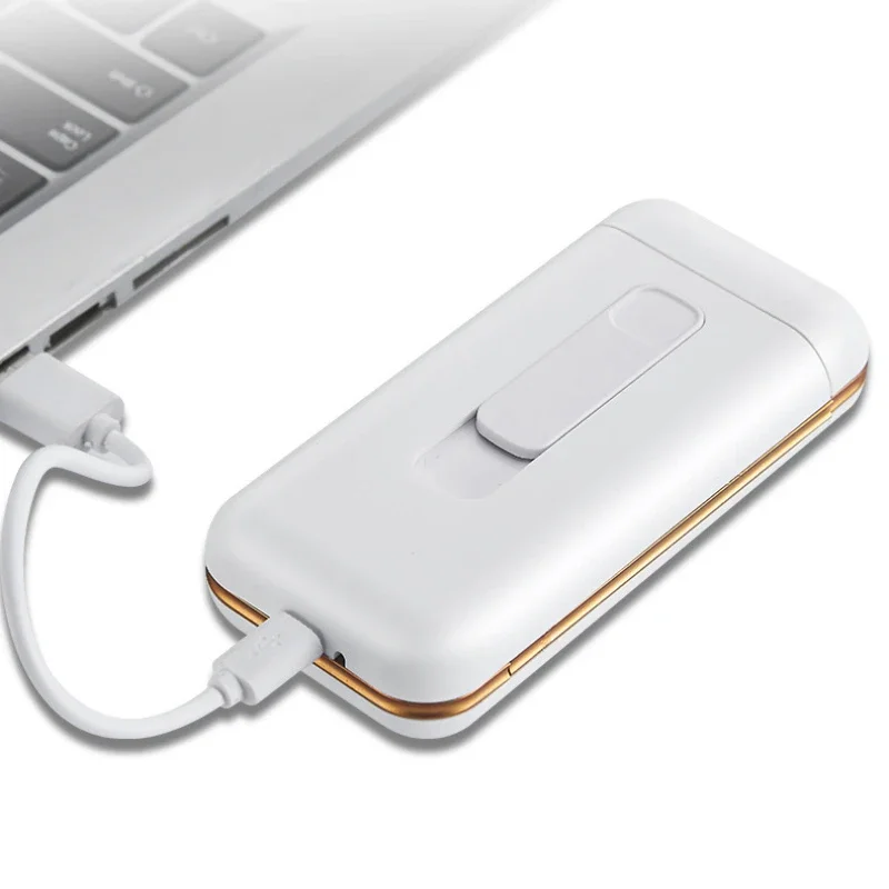 Фото Брендовый пластиковый обычный тонкий портсигар 20 с зажигалкой, USB перезаряжаемый ультратонкий портсигар 119*56 мм №5