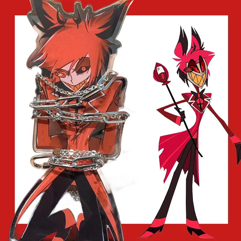 Акриловая подставка Hazbin Alastor — милый аниме-декор для рабочего стола с винтажным радио-дизайном Devil