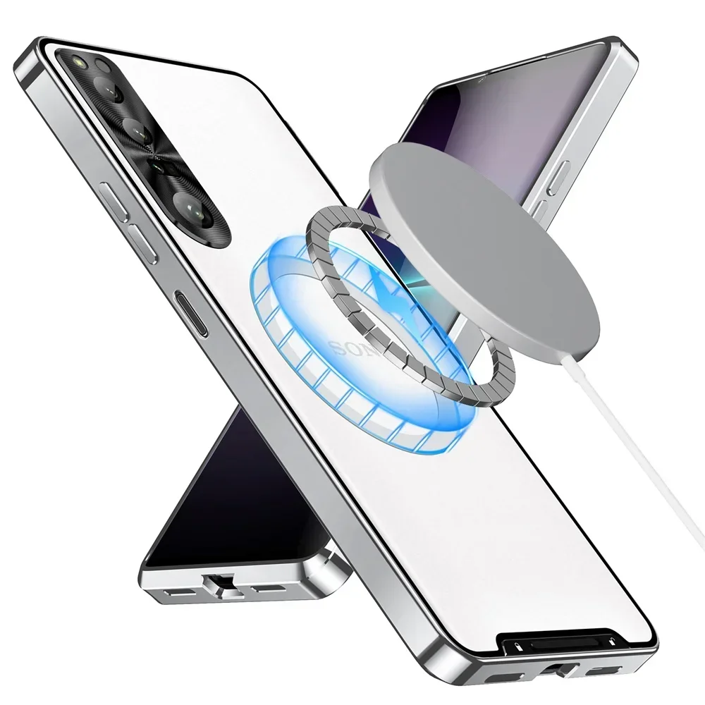 Противоударный металлический бронированный чехол Magsafe для Sony Xperia 1 V, чехол с алюминиевой рамкой, Жесткий Чехол из поликарбоната для Sony Xperia 1 10 IV 5 V 1 VI, чехол (art.: 3920c24b41725) - 3920c24b41725