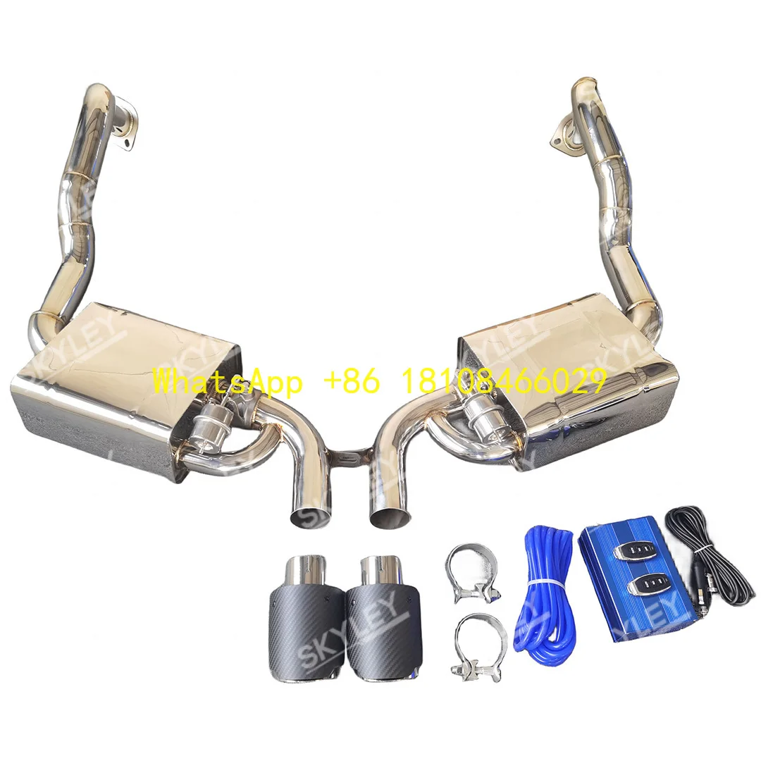 SL из титанового сплава Catback выхлопная труба для 2014-2016 годов Cayman Boxster 981 2,7 3,4 выхлопная труба с глушителем и клапаном автомобильные аксессуары