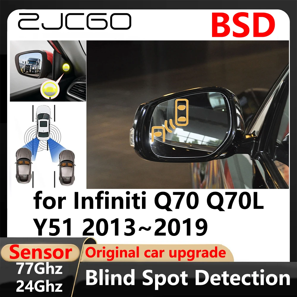 ZJCGO для Infiniti Q70 Q70L Y51 2013-2019 Автомобильный BSD Обнаружение слепых зон Изменение полости Вспомогательное вождение при парковке Plug and play