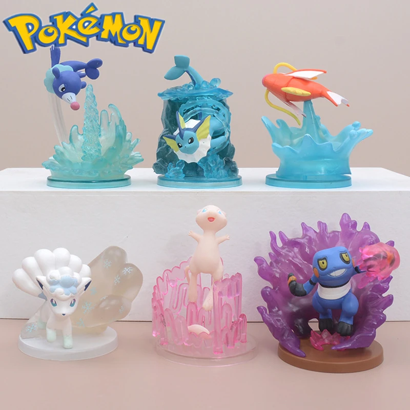 Модель покемона Croagunk Magikarp Vaporeon Mew doll 3-го поколения серии навыков ручной работы kawaii детские игрушки