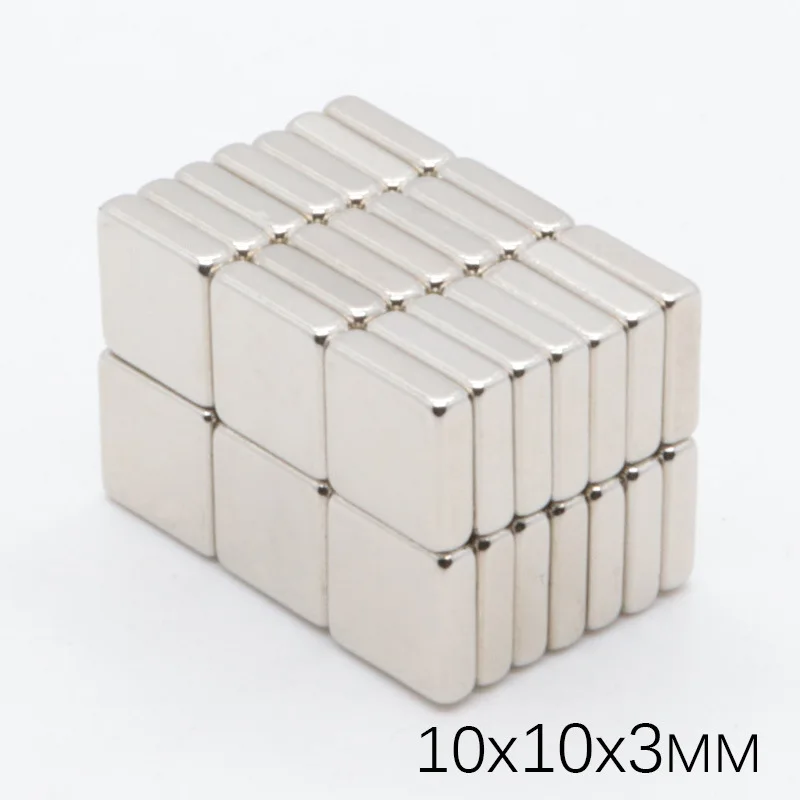 Неодимовый магнит 10x10x3 мм, 20 шт. (art.: 3920c40d8be42) - 3920c40d8be42