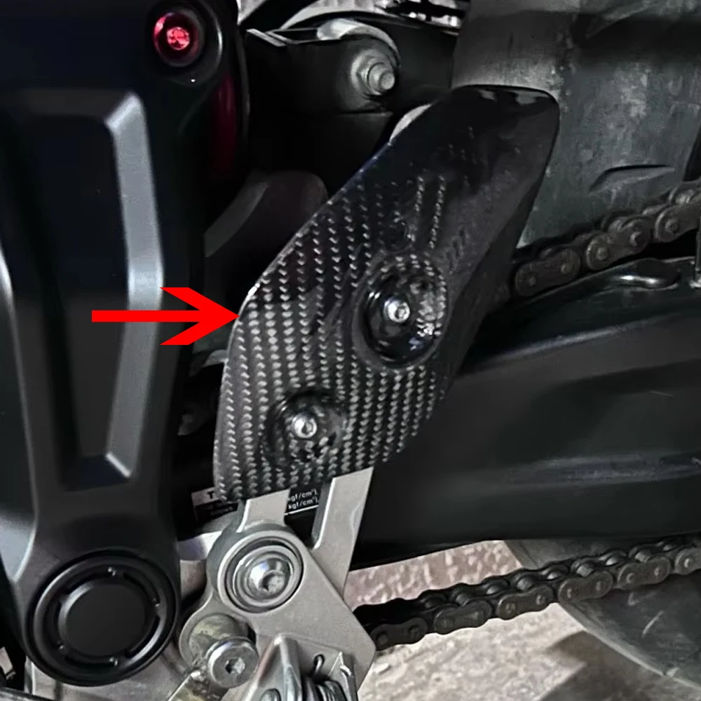 Мотоциклетная защитная пластина для пятки MT07, крышка капота для Yamaha FZ07 FZ MT 07, задняя часть, крепление для подножки для MT-07, аксессуары из углеродного волокна