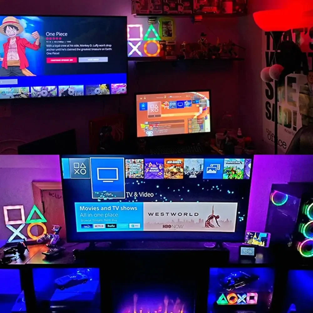 Регулируемая подсветка, голосовое управление, значок игры, светильник PS4, декоративная лампа для настроения, атмосфера, неоновая лампа, светильник, настольное украшение для клуба, настенное украшение (art.: 3920c3c79f8b8) - 3920c3c79f8b8