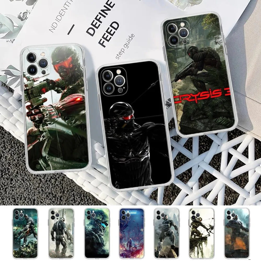 Чехол для телефона Game C-Crysis 3 для iPhone 15 14 11 12 13 Mini Pro XS Max Cover 6 7 8 Plus X XR SE 2020 Funda Shell