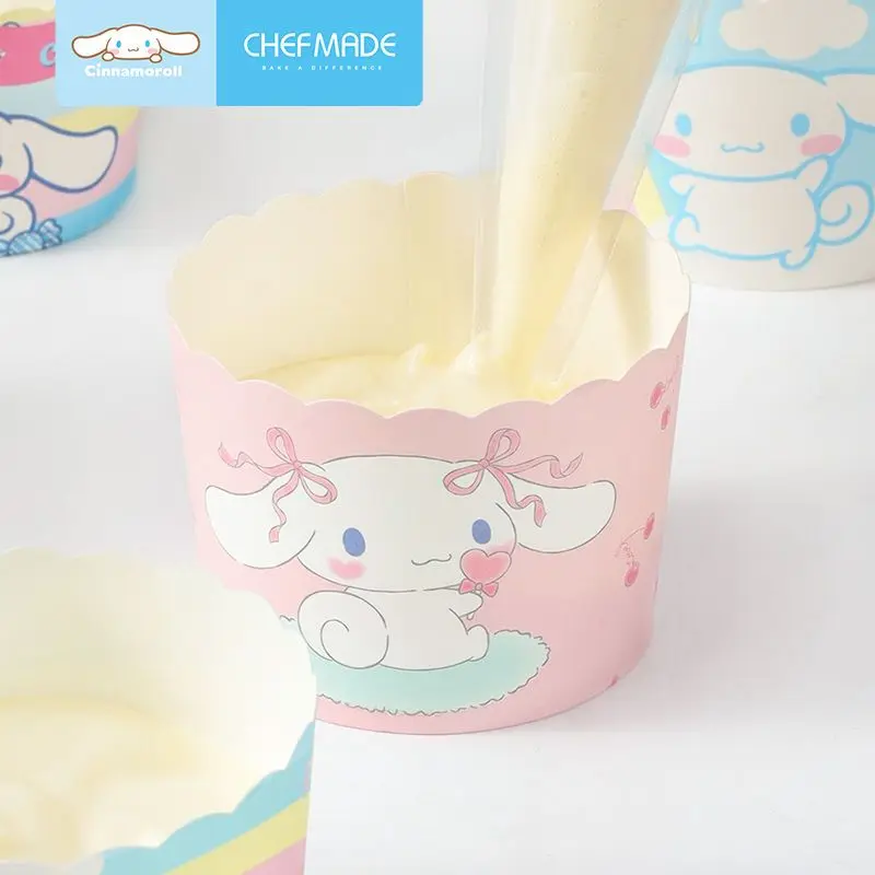 Фото Набор бумажных стаканчиков Hello Kitty, 100 шт., устойчивые к высоким температурам бумажные подставки для тортов, бумажные стаканчики для выпечки, Мультяшные бумажные стаканчики, форма №5
