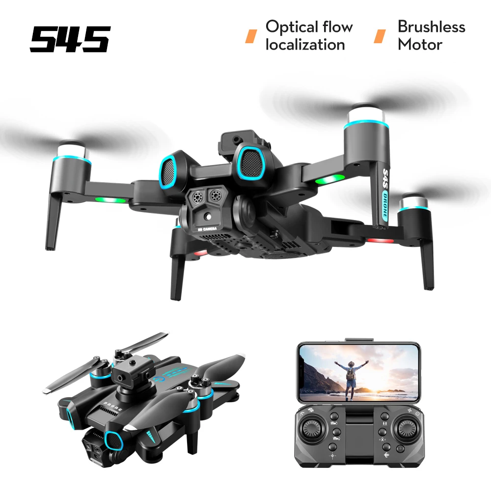 Камера высокой четкости 4K/8K, дрон LSRC S4S с двойным объективом, бесщеточная мощность, передача изображения Wi-Fi, профессиональная воздушная камера