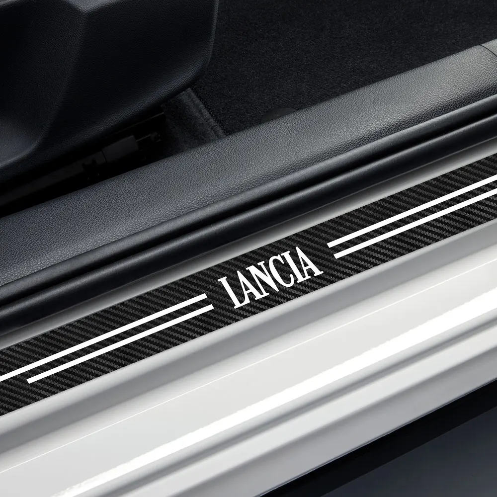 Защитные наклейки из углеродного волокна для Lancia Delta STRATOS Y Phedra Thema Ypsilon, 4-дверная защита порога от царапин