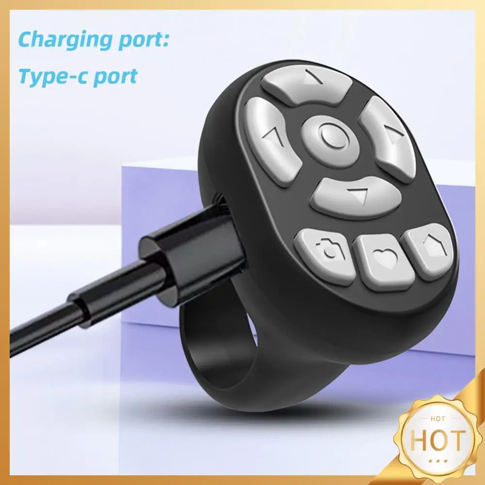 Мини-пультер для мобильного телефона, Bluetooth-совместимая беспроводная камера, кнопка затвора для селфи для TIK Tok, прокруточное кольцо для iPhone iPad