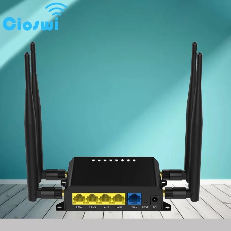 Маршрутизатор Cioswi 4G EC25-E Модем Внутренняя SIM-карта 4-LAN SD 4 * Внешняя антенна 300 Мбит/с 2,4 ГГц Беспроводная точка доступа для России ЕС WE826-T2