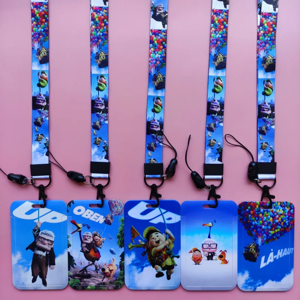 Фото Мужской/женский держатель для кредитных карт Disney, шнурок с выдвижным зажимом, для удостоверения личности, кредитных карт, для мужчин и женщин №2