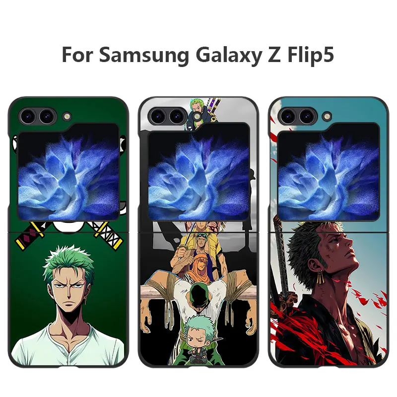 Чехол One Piece Zoro Anime для Samsung Galaxy Z FLIP 6 Z Flip 5 Z Flip Z Flip 3, задняя крышка