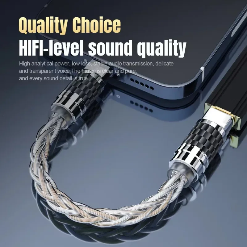 USB C OTG конвертер 4N чистого серебра аудио усилитель звуковая карта Hi-Fi наушники типа C Micro USB кабель для наушников адаптер DIY