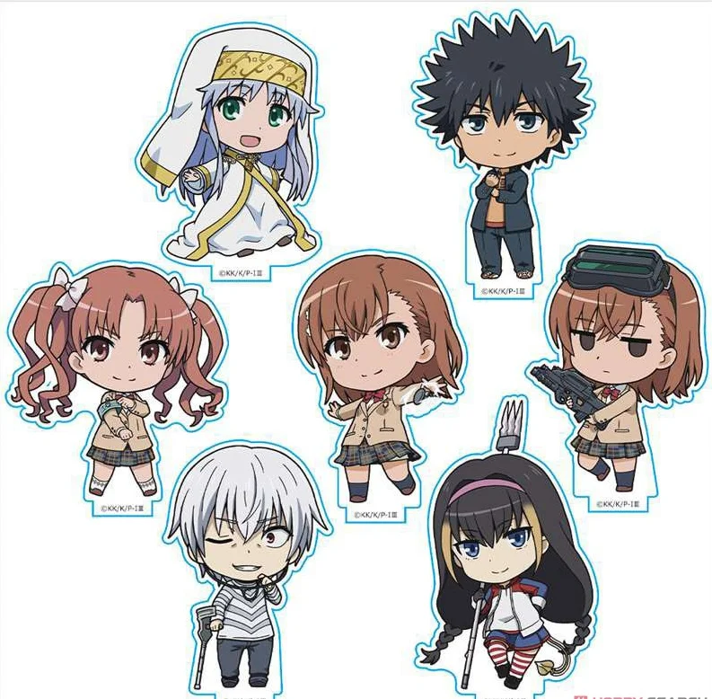 Аниме определенный волшебный индекс Misaka Mikoto Shirai Kuroko фигурка на акриловой подставке модель для настольного компьютера