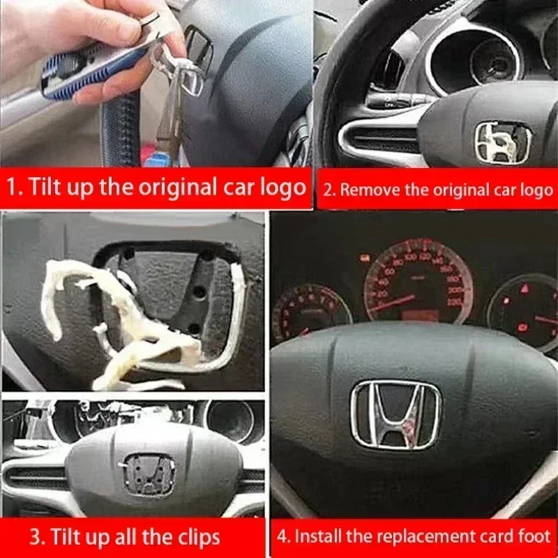Для Honda 5053 мм автомобильный руль с центральным логотипом, эмблема, значок Civic Accord CRV HRV, подходит для Jazz City Odyssey Jade Vezel NSX Inspire (art.: 3920ce55e9bd9) - 3920ce55e9bd9