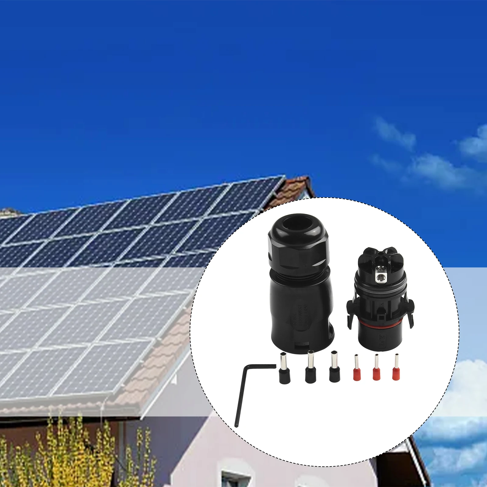Фото Для PV-разъема Deye LY01 для использования в помещении и на открытом воздухе, 40 А, 3-контактные аксессуары, соединительный кабель Plug-in-Play для кабеля 7,5-13 мм №5