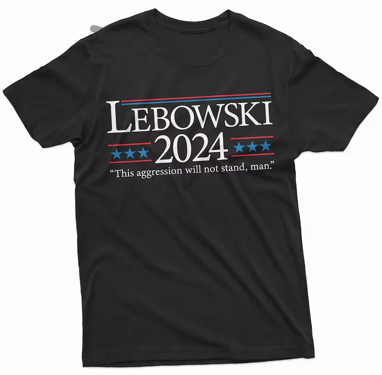 Мужская футболка Lebowski 2024, забавная рубашка Lebowski с цитатами, политика США, выбор 2024