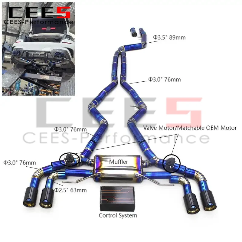 Cees Valvetronic Catback выхлопная труба для BMW M340iM440i G20 B58 3.0T 2017-2023, высокопроизводительный глушитель выхлопной трубы автомобиля (art.: 3920d119f19d7) - 3920d119f19d7