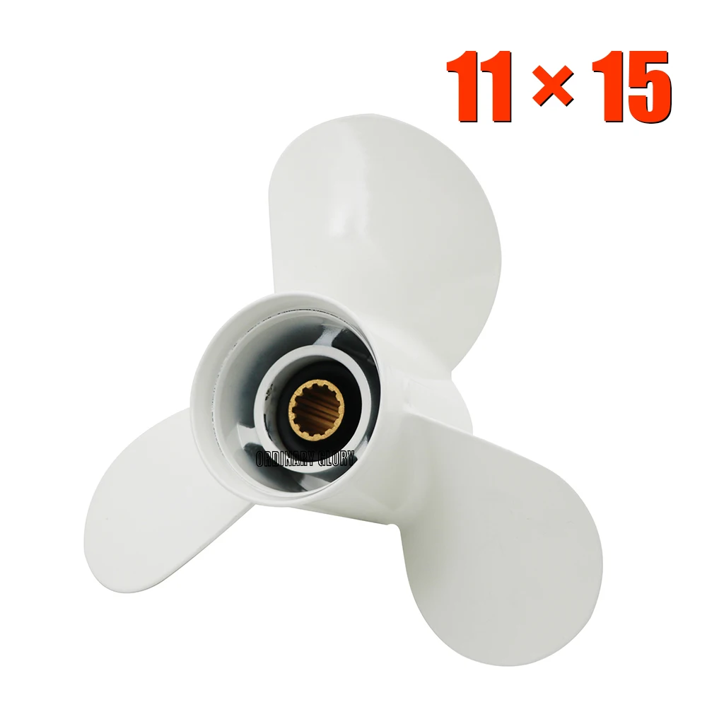 11x15 алюминиевый подвесной Пропеллер для Yamaha 40-60HP 663-45943-02-EL 3 Лопасти алюминиевый сплав лодочный двигатель Пропеллер