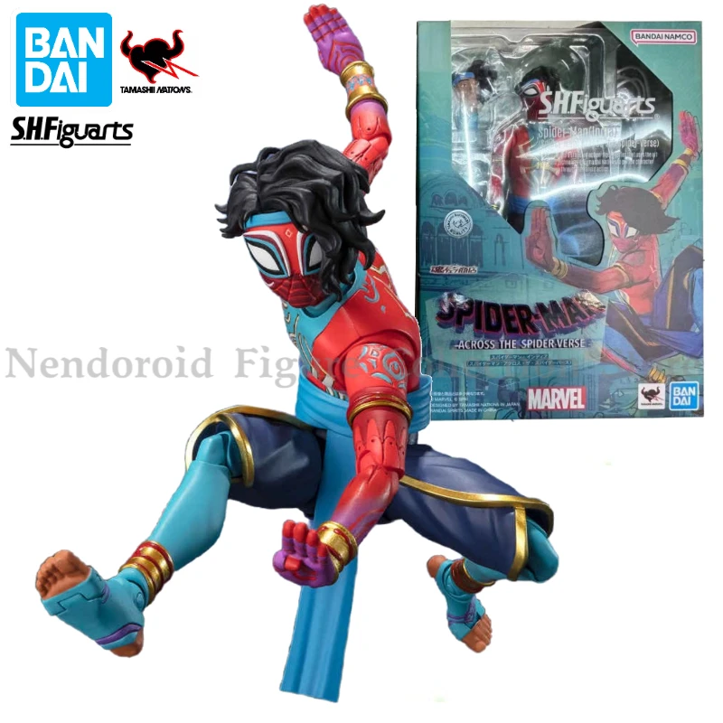 В наличии Bandai S.H.Figuarts SHF Человек-паук Индия Человек-паук: Через вселенные аниме Фигурка Игрушечная модель Коллекционирование