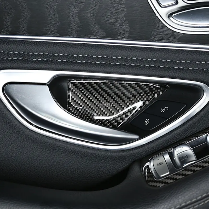 Для Mercedes Benz C GLC Class W205 X253 настоящее углеродное волокно, аксессуары для стайлинга автомобилей, декоративные наклейки с центральным управлением