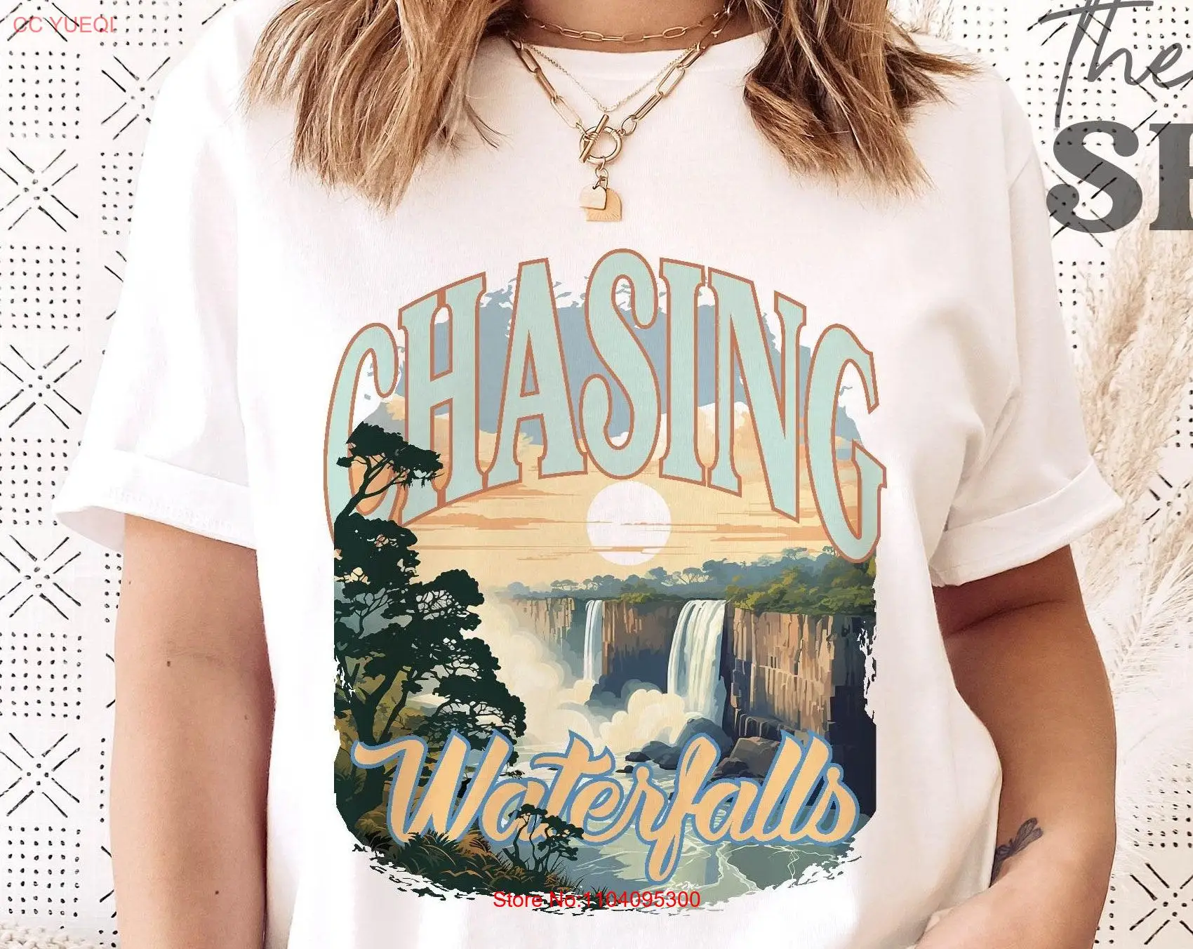 Футболка Chasing Waterfalls Wanderlust Fit Iguazu Falls с длинными или короткими рукавами