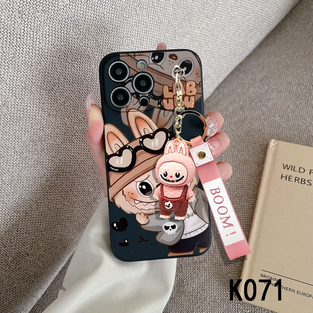 Фото Чехол для телефона с 3D мультяшным игрушным брелоком LABUBU подходит для Samsung Galaxy A15 A16 A20 A21 A22 A23 A24 A25 A30 A31 A32 A33 A34 A35 №5