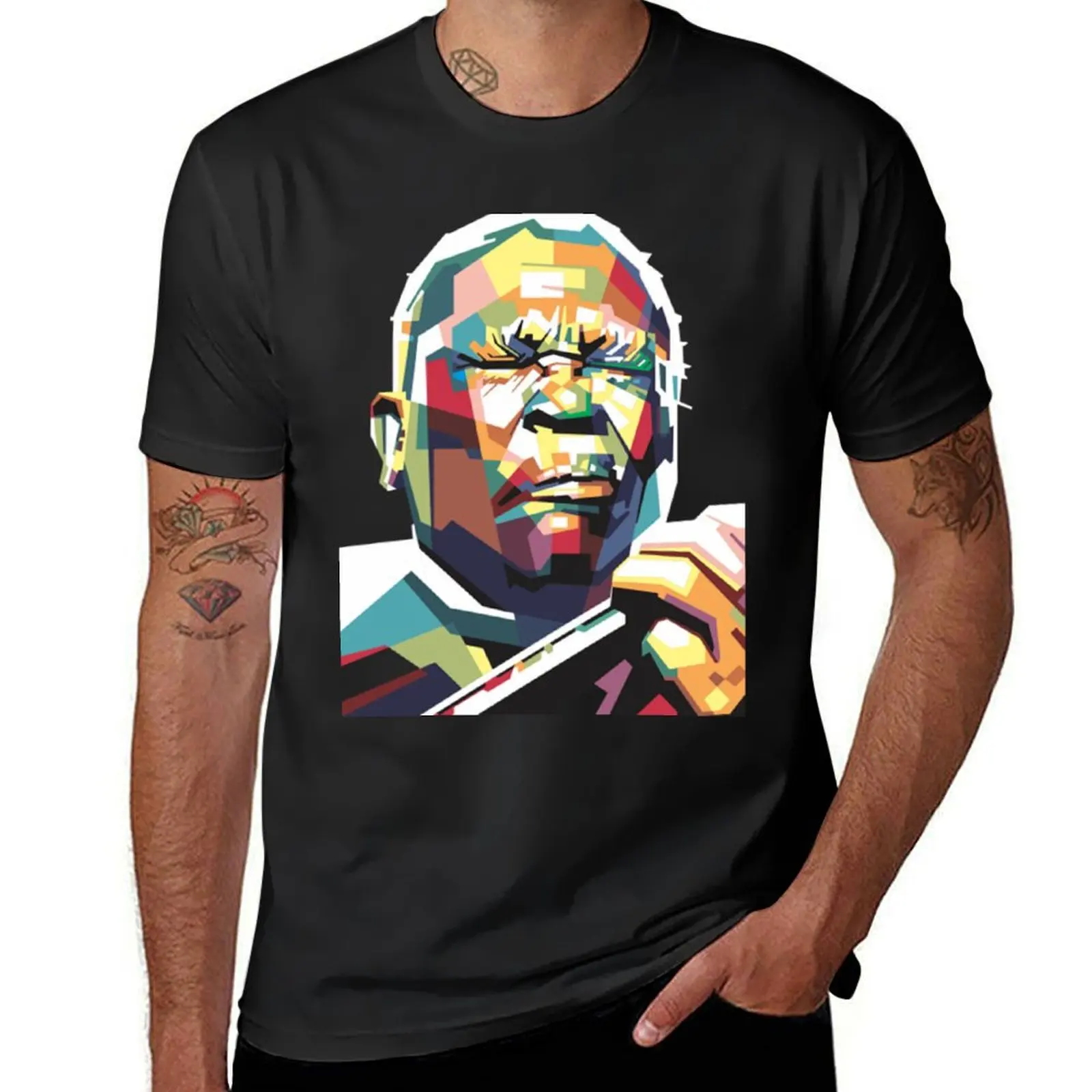 BB King in WPAP, быстросохнущая Винтажная футболка для мальчиков, белая мужская одежда