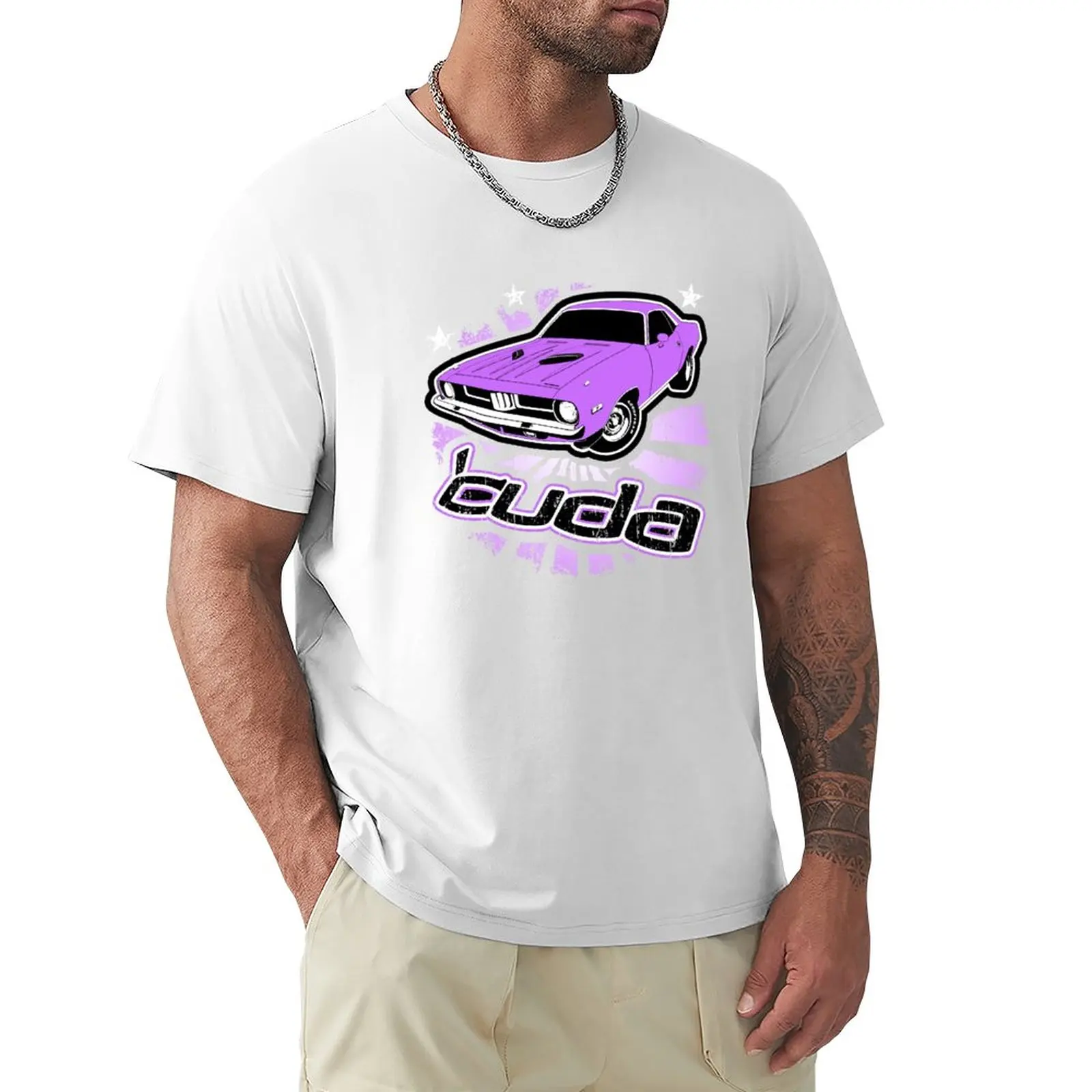 Футболка CUDA - Plum Crazy, футболки, короткая футболка с животным принтом для мальчиков, мужские футболки одежда для хиппи